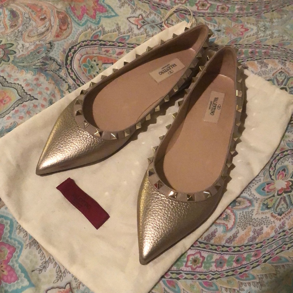 Valentino Rockstud leather flat